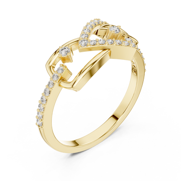 Gold Infinite Charm Ribbon Band Right View