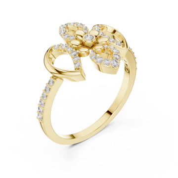 Gold Petite Gracefully Wrapped Ring Right View