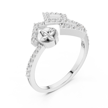  White Gold Petal Embrace Artful Ring Right View