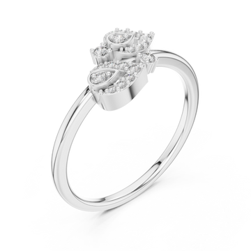  White Gold Radiant Pristine Charm Band Right View