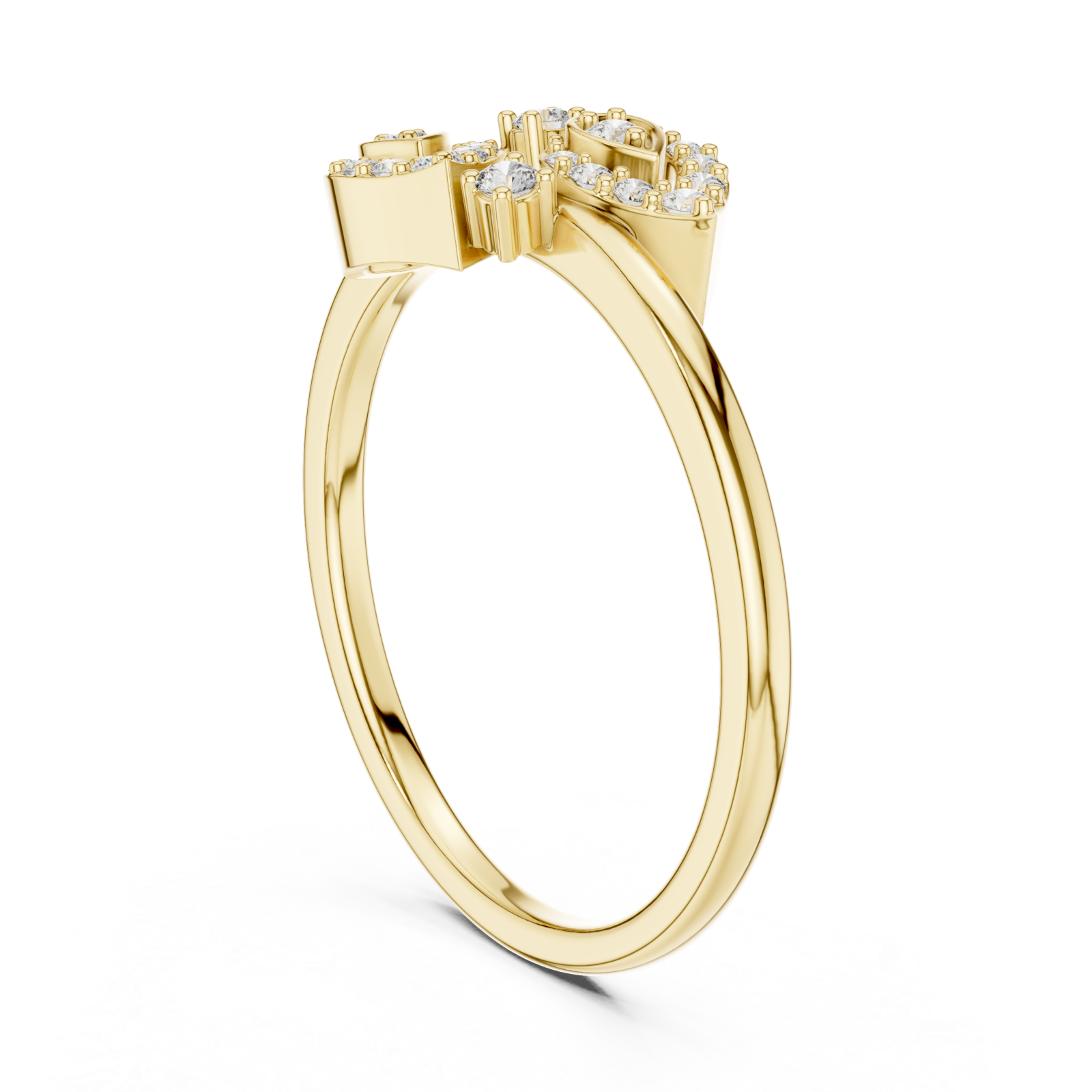  Gold Radiant Pristine Charm Band Left View