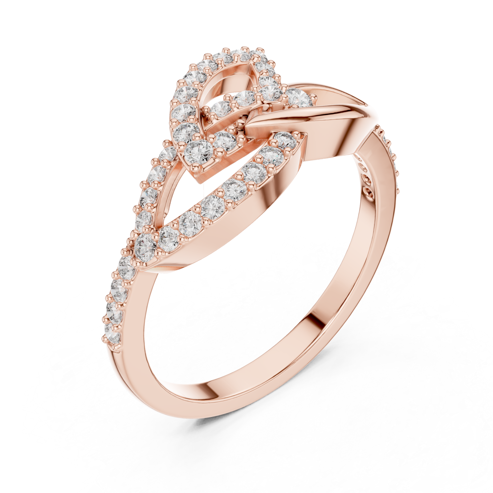  Rose Gold Luminous Knot Embrace Right View