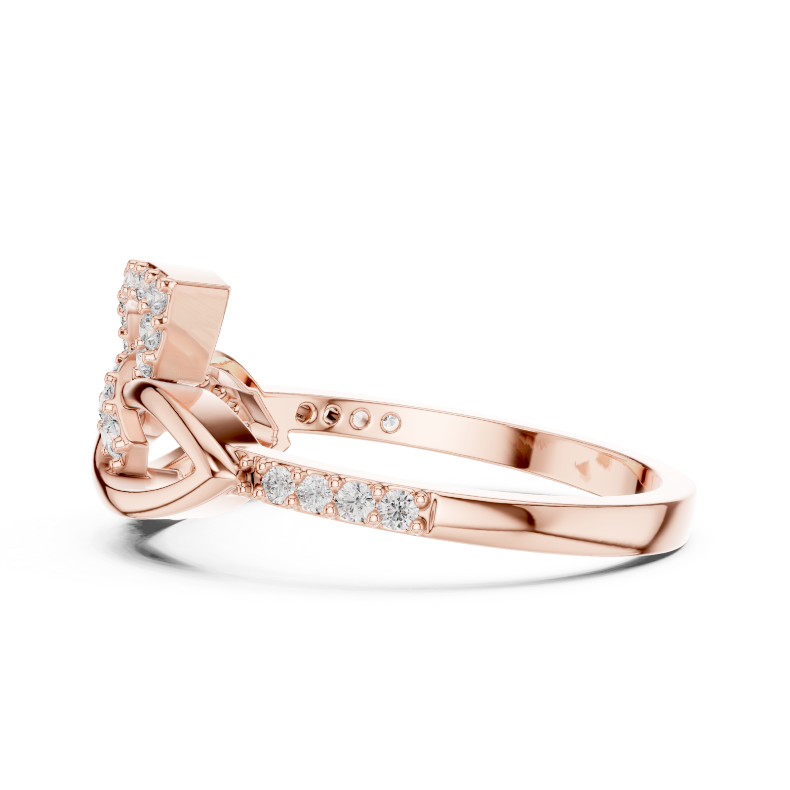 Rose Gold Luminous Knot Embrace Side View