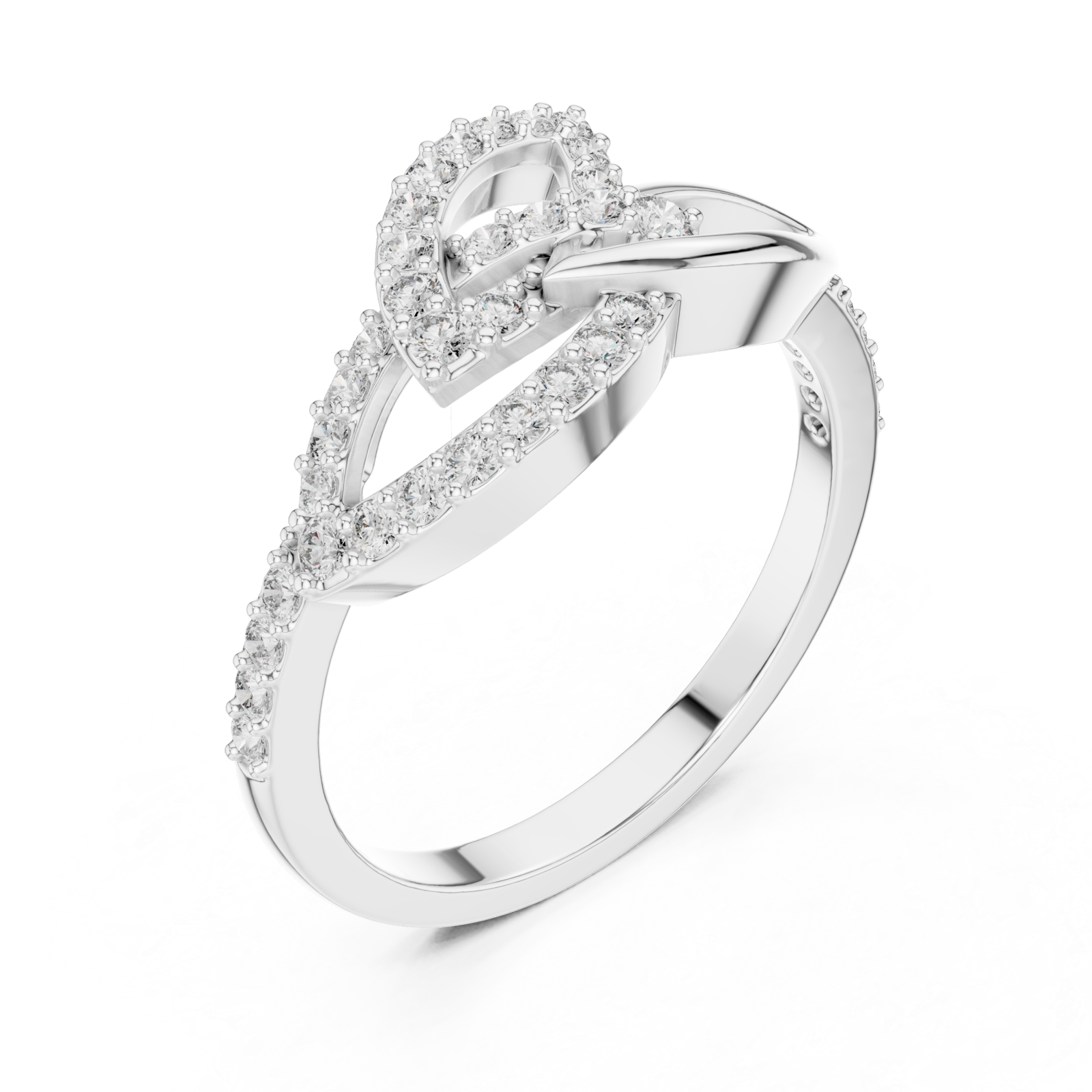  White Gold Luminous Knot Embrace Right View