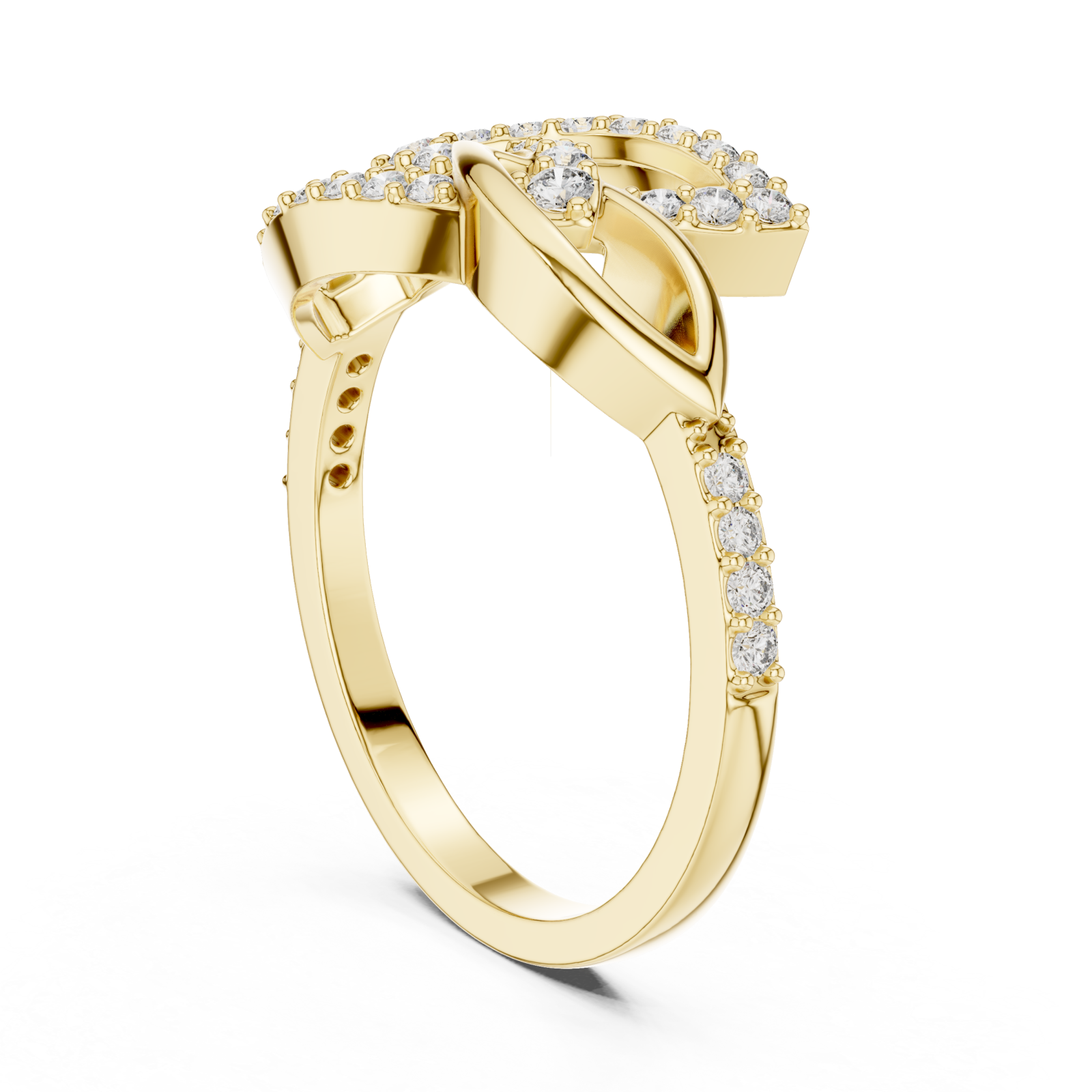  Gold Luminous Knot Embrace Left View