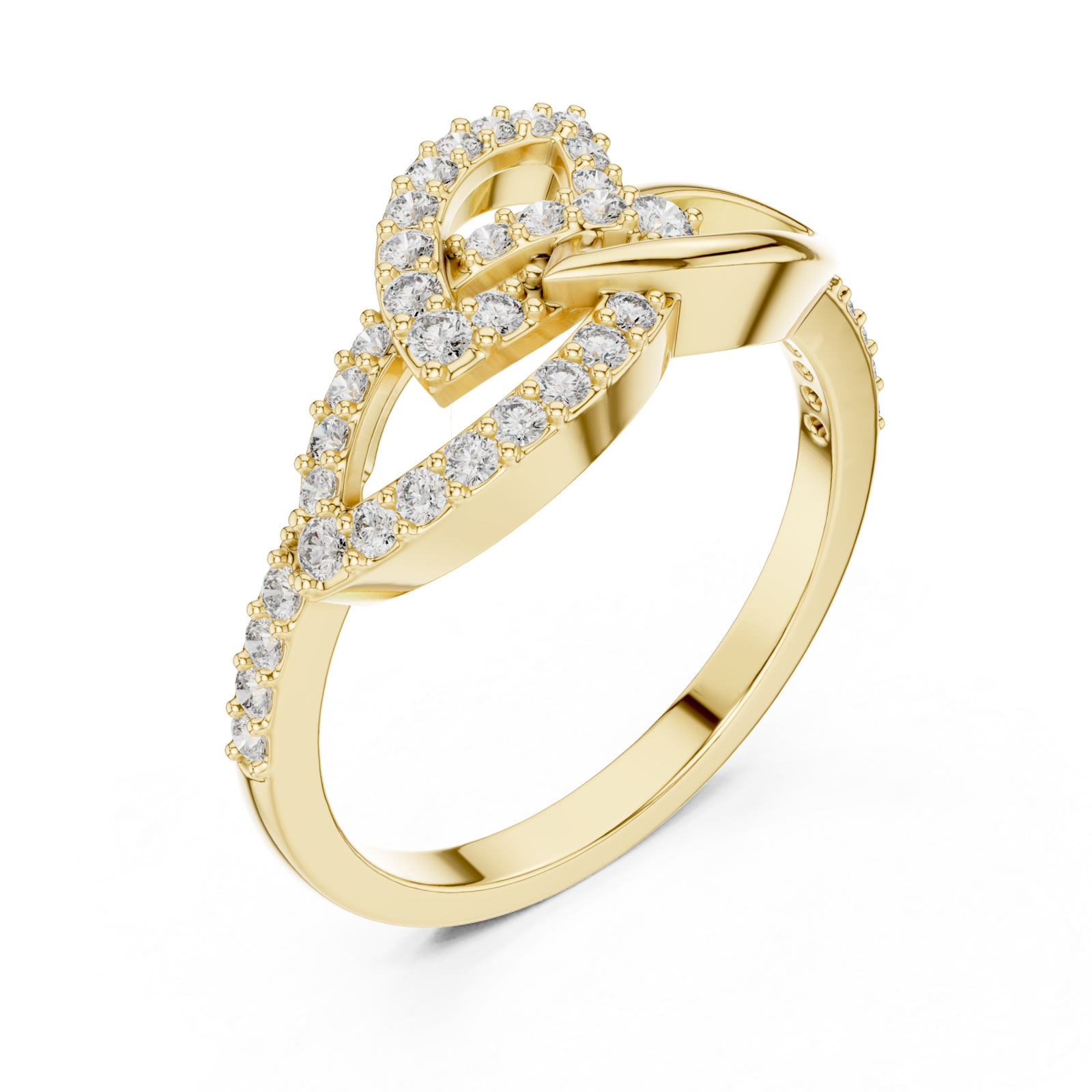 Gold Luminous Knot Embrace Right View