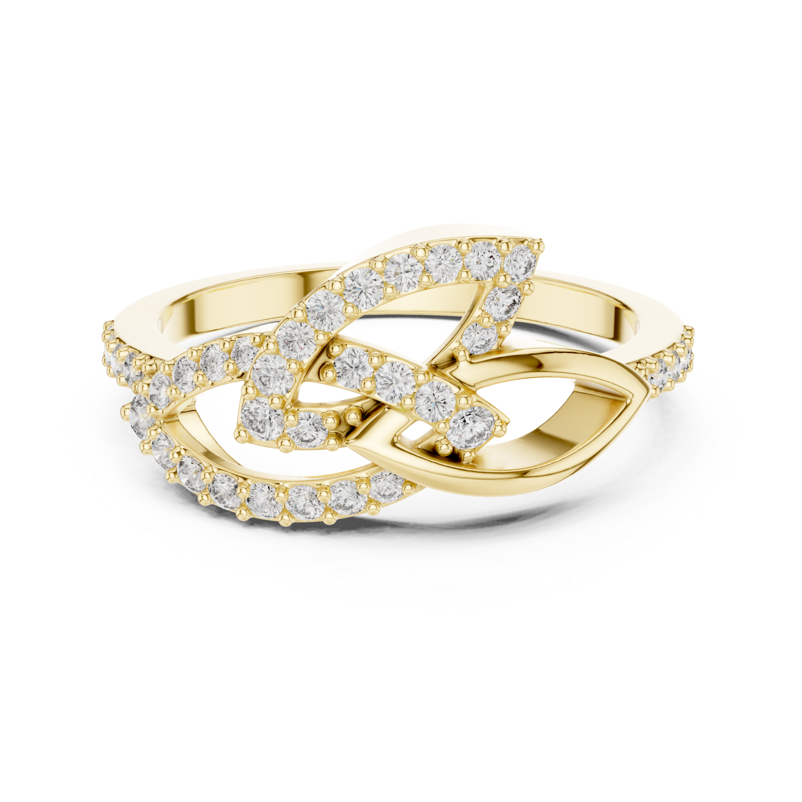  Gold Luminous Knot Embrace Front View