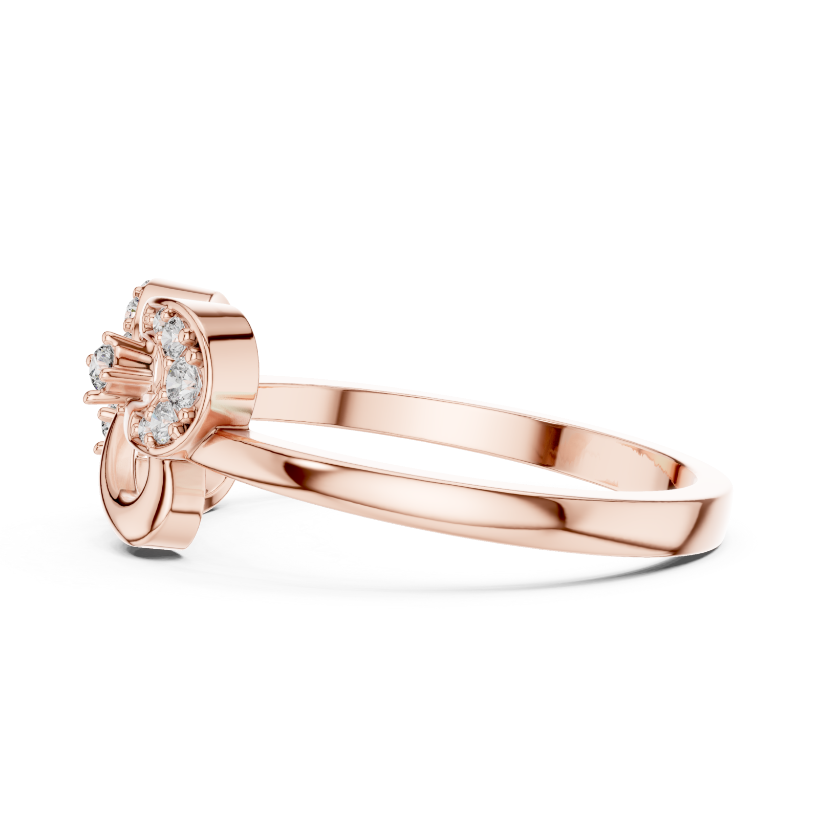  Rose Gold Eternal Muse Elegance Harmony Ring Side View