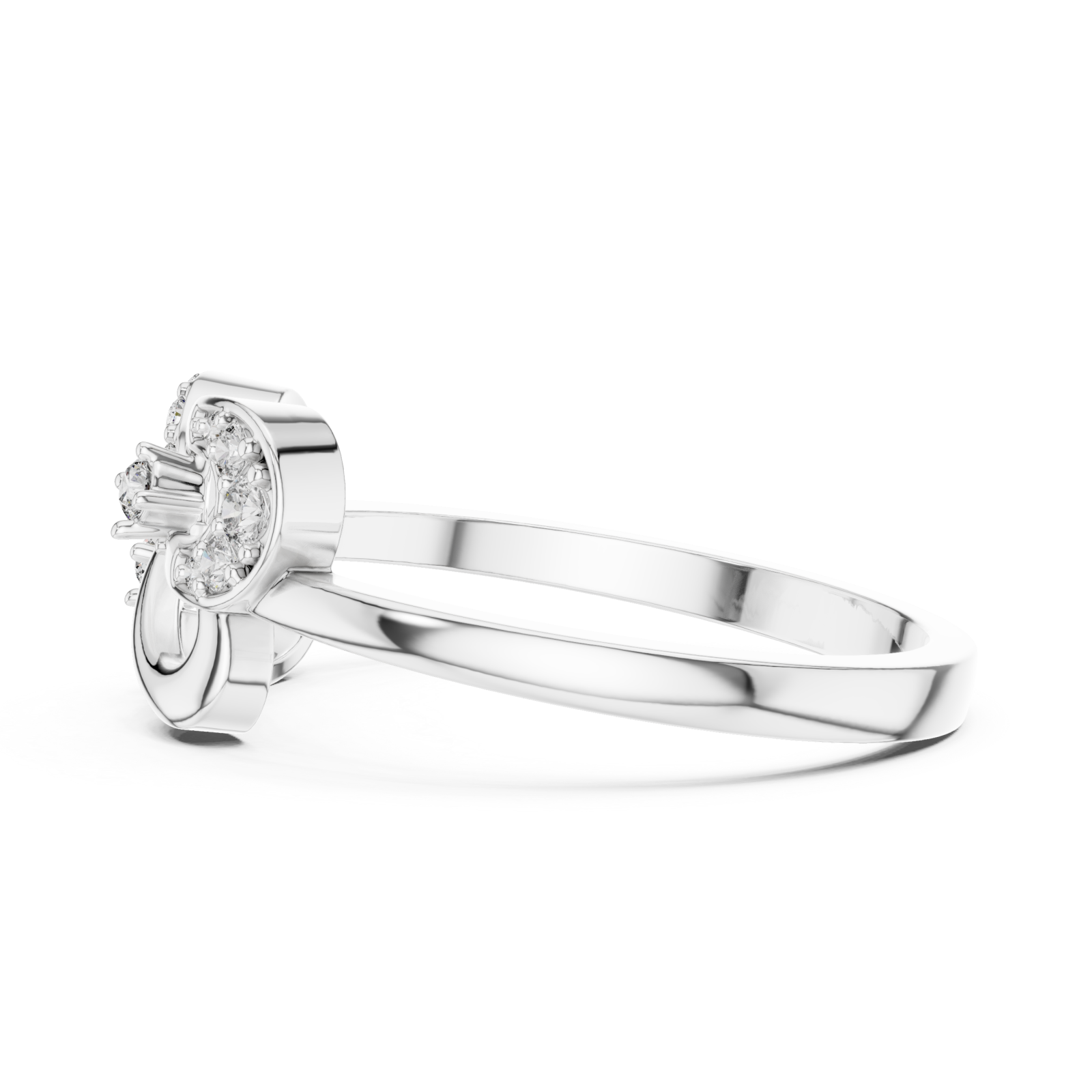  White Gold Eternal Muse Elegance Harmony Ring Side View