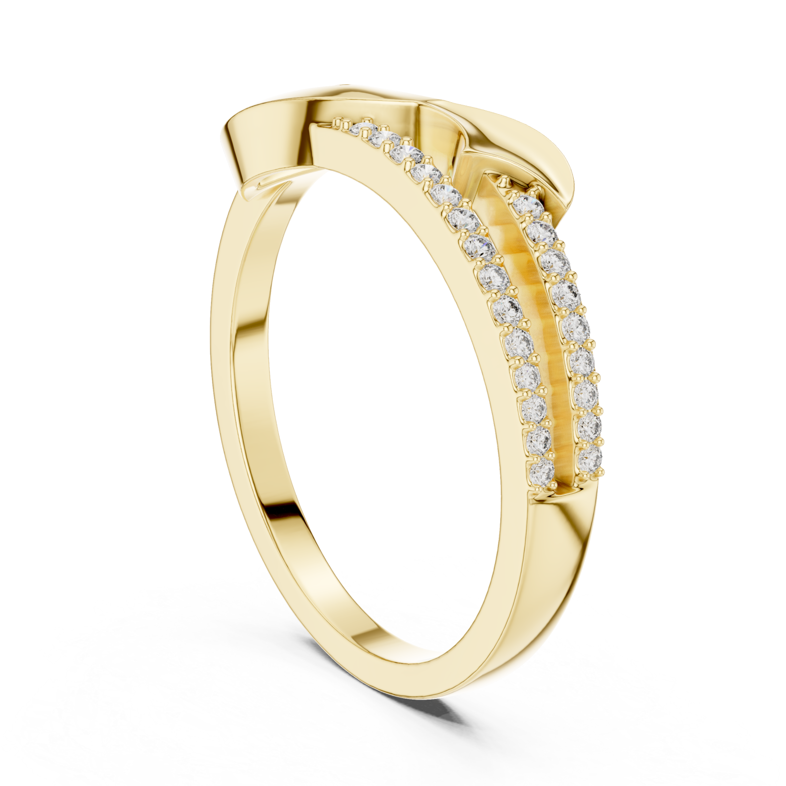  Gold Embrace Contour Statement Ring Left View