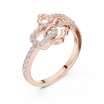  Rose Gold Twilight Romance Double Loop Ring Right View