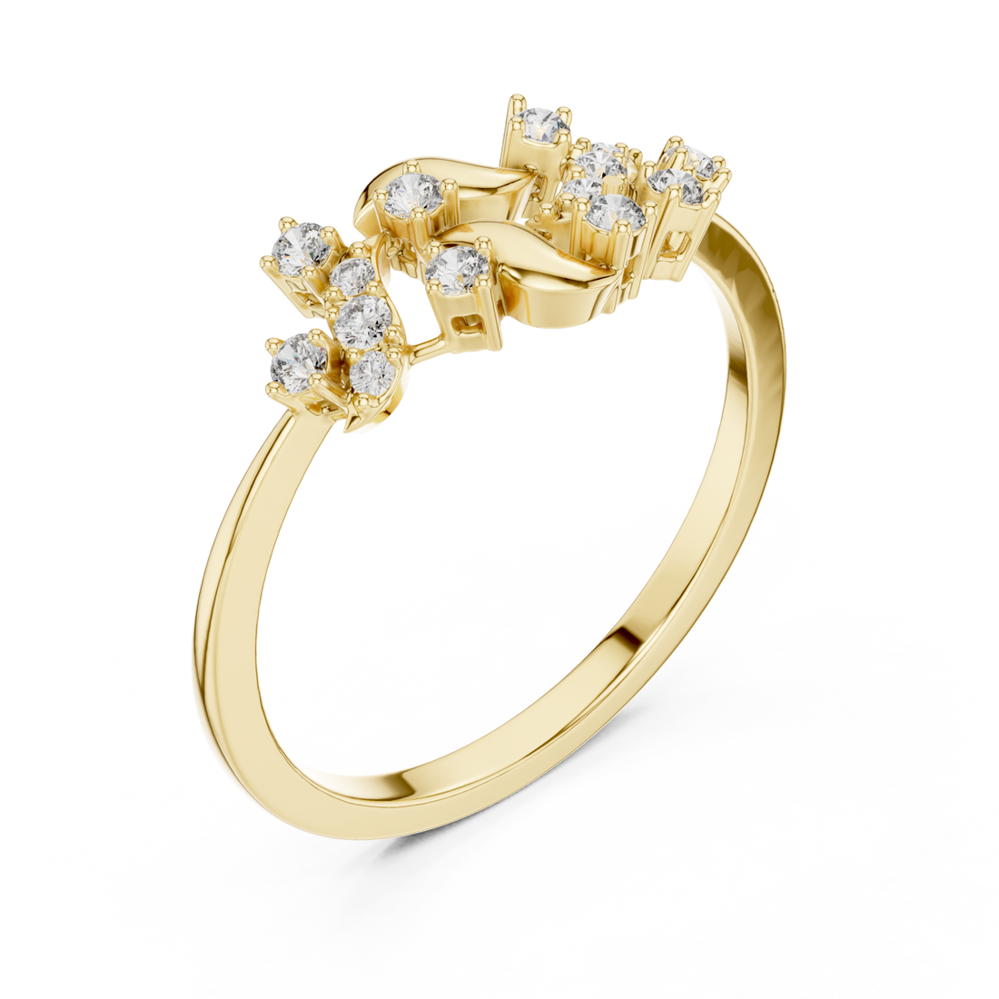 Gold Aurora Starlit Embrace Statement Ring Right View