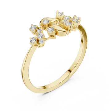 Gold Aurora Starlit Embrace Statement Ring Right View