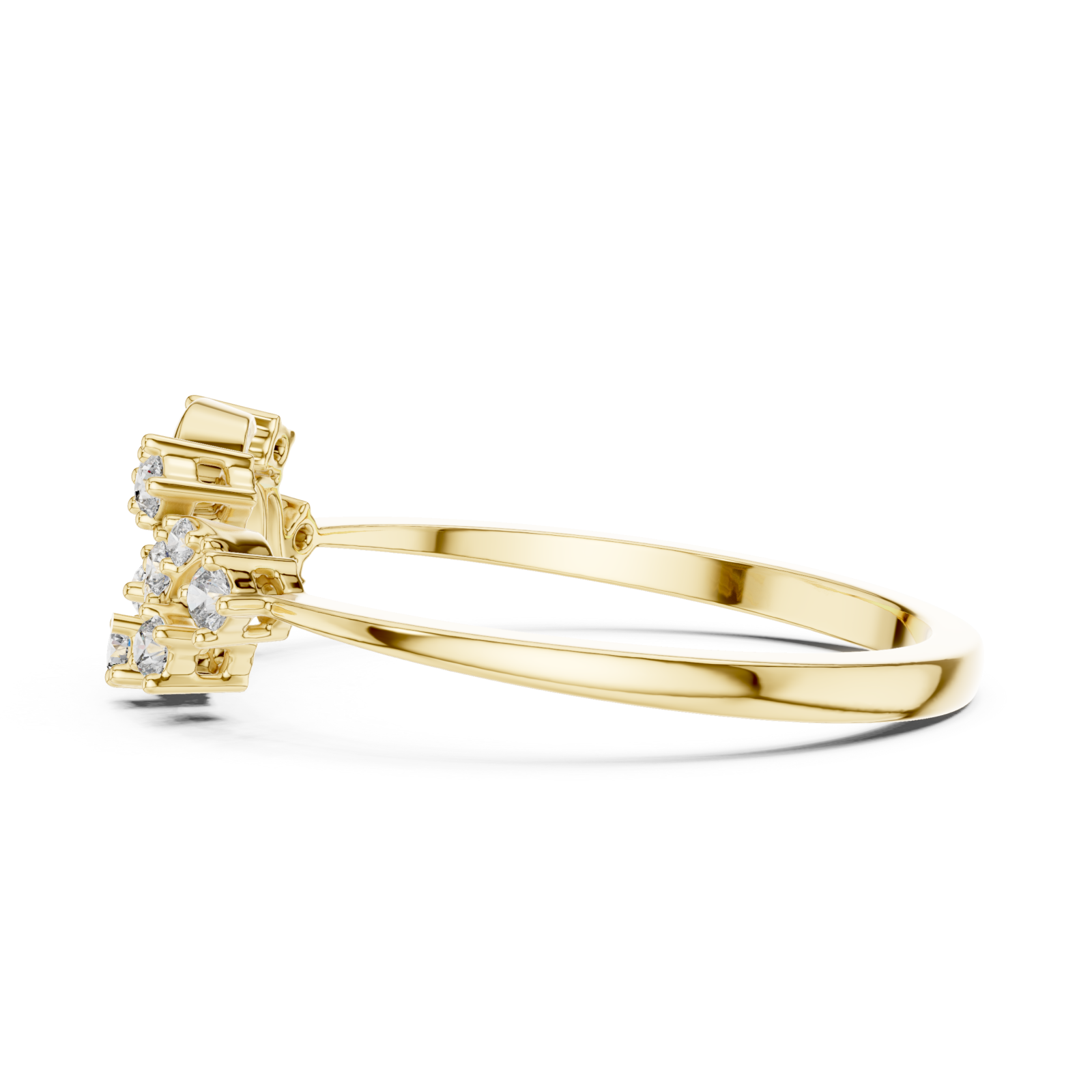  Gold Aurora Starlit Embrace Statement Ring Side View