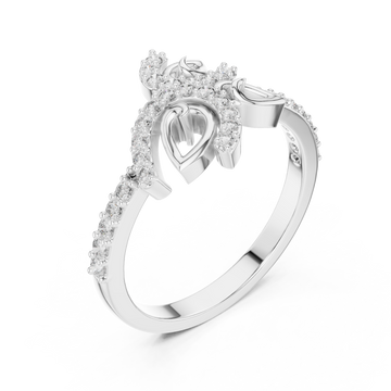  White Gold Radiant Ribbon Grace Band Right View