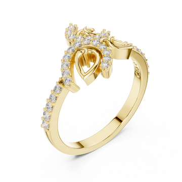 Gold Radiant Ribbon Grace Band Right View
