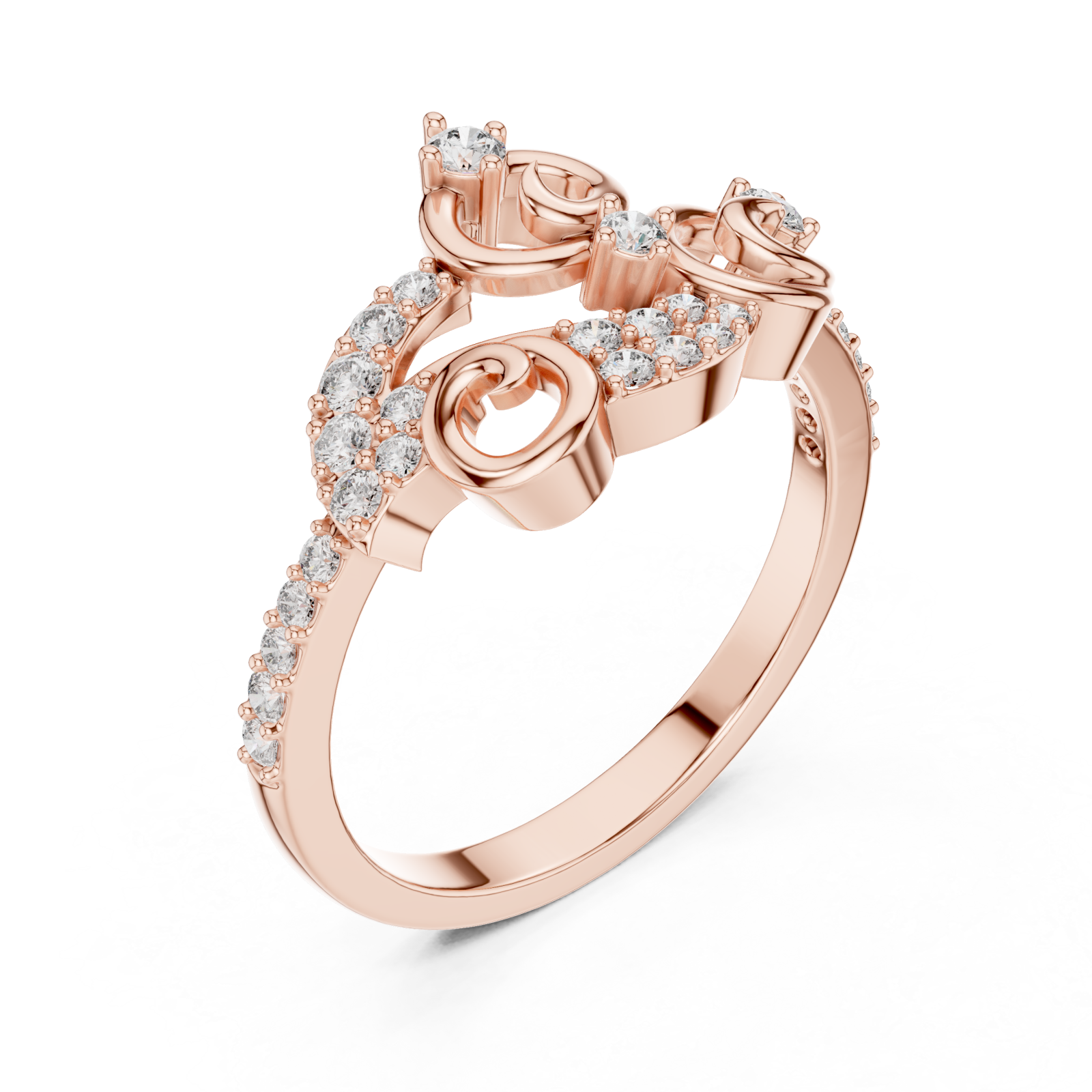  Rose Gold Celestial Curves Artistry Ring Right View