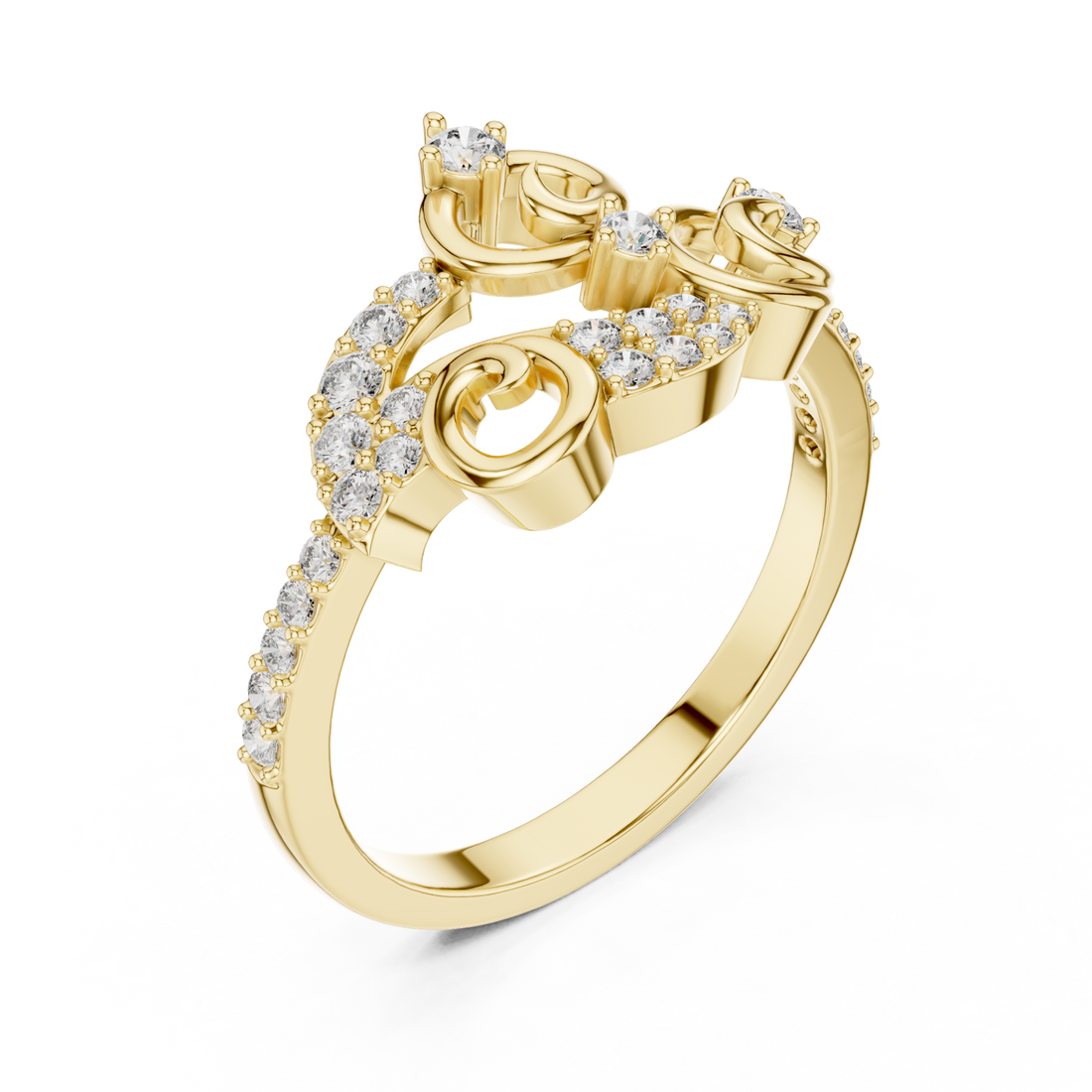 Gold Celestial Curves Artistry Ring Right View