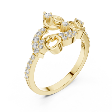 Gold Celestial Curves Artistry Ring Right View