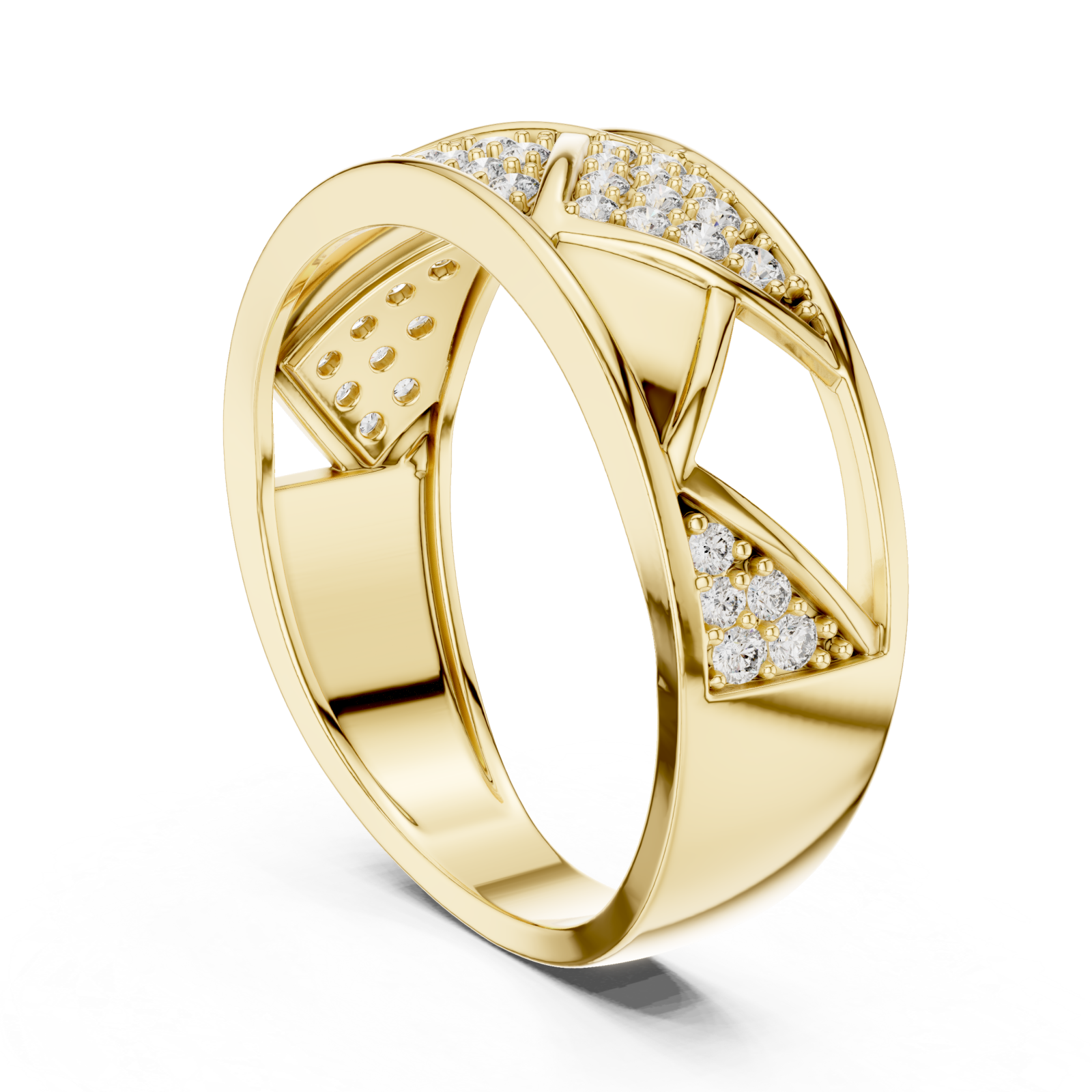  Gold Whispering Trails Statement Ring Left View