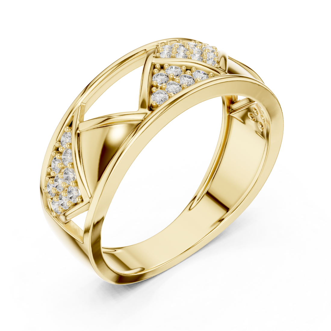 Gold Whispering Trails Statement Ring Right View
