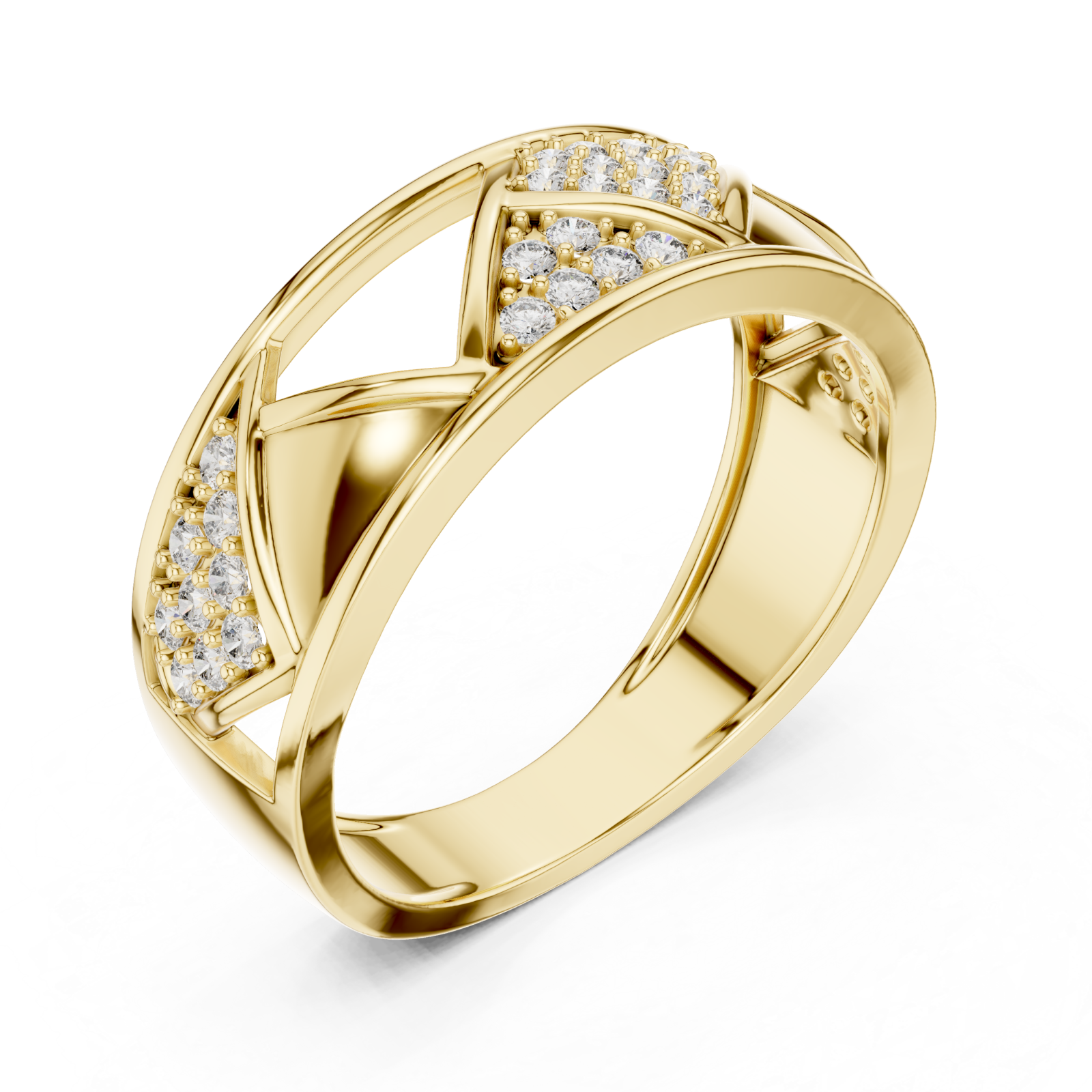 Gold Whispering Trails Statement Ring Right View