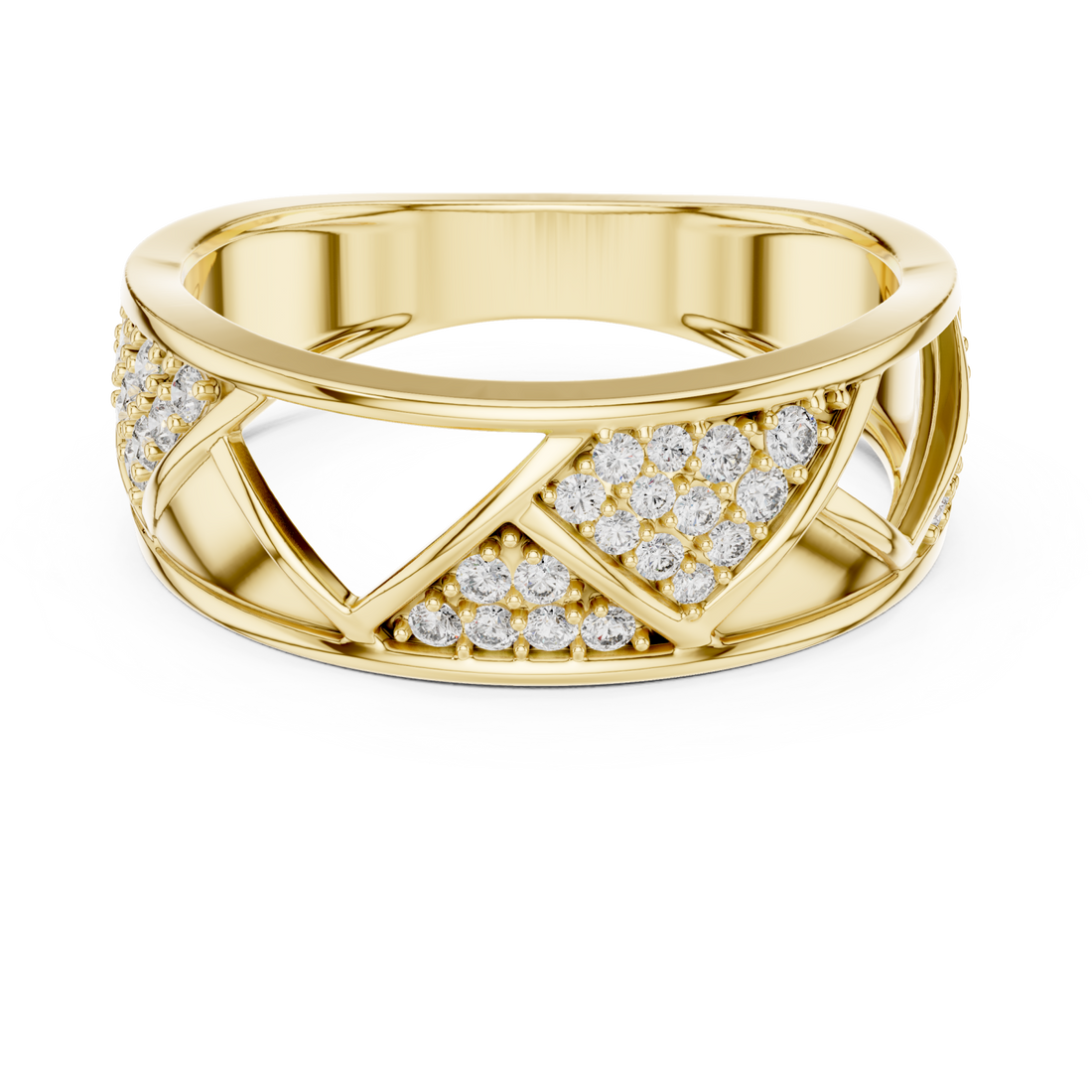Gold Whispering Trails Statement Ring Right View