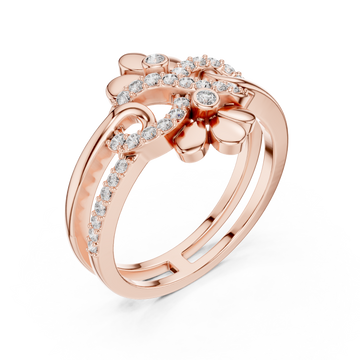  Rose Gold Eternal Bloom Muse Contemporary Ring Right View