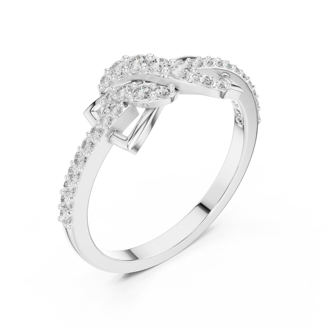  White Gold Enchanted Blossom Sentiment Band Right View