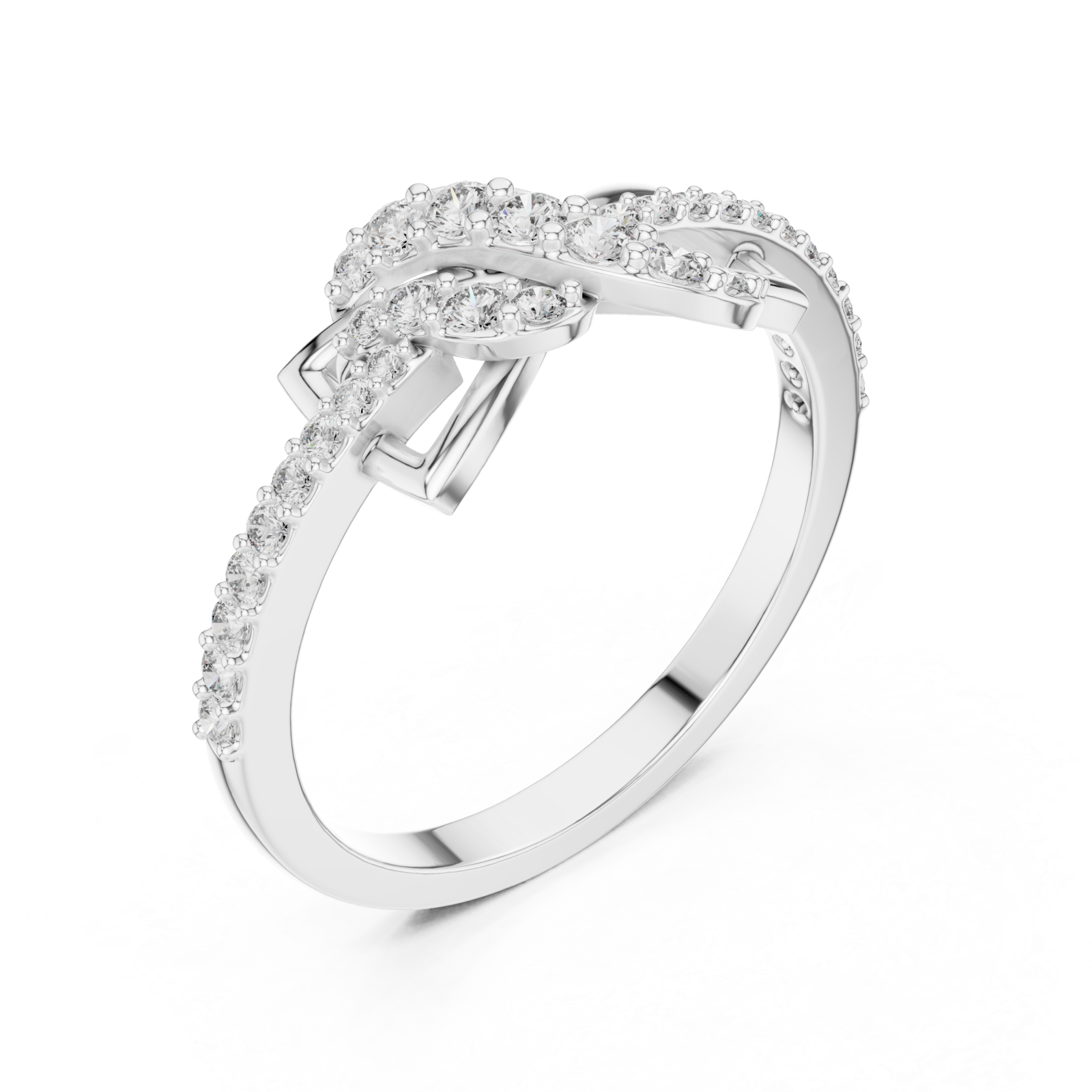  White Gold Enchanted Blossom Sentiment Band Right View