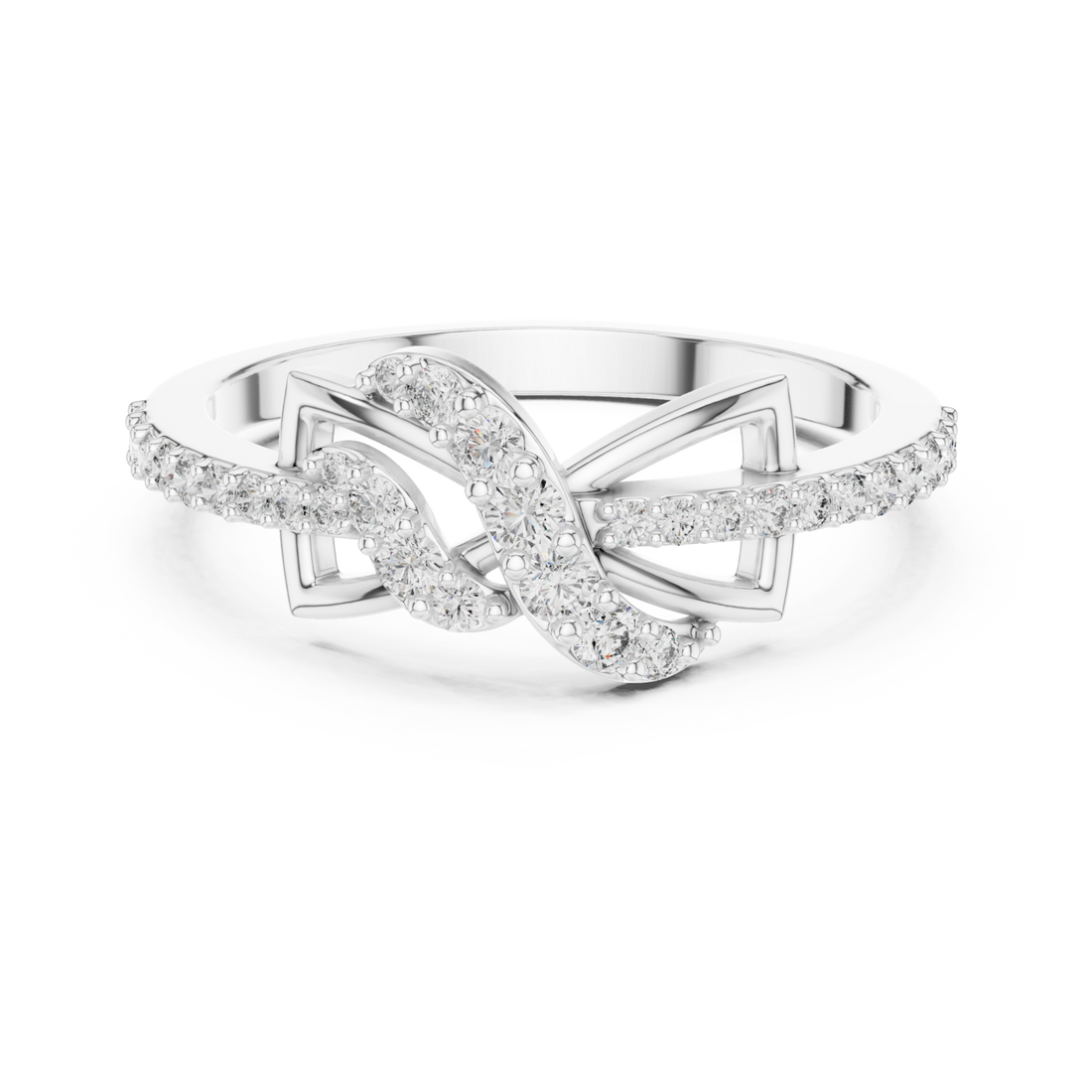  White Gold Enchanted Blossom Sentiment Band Right View