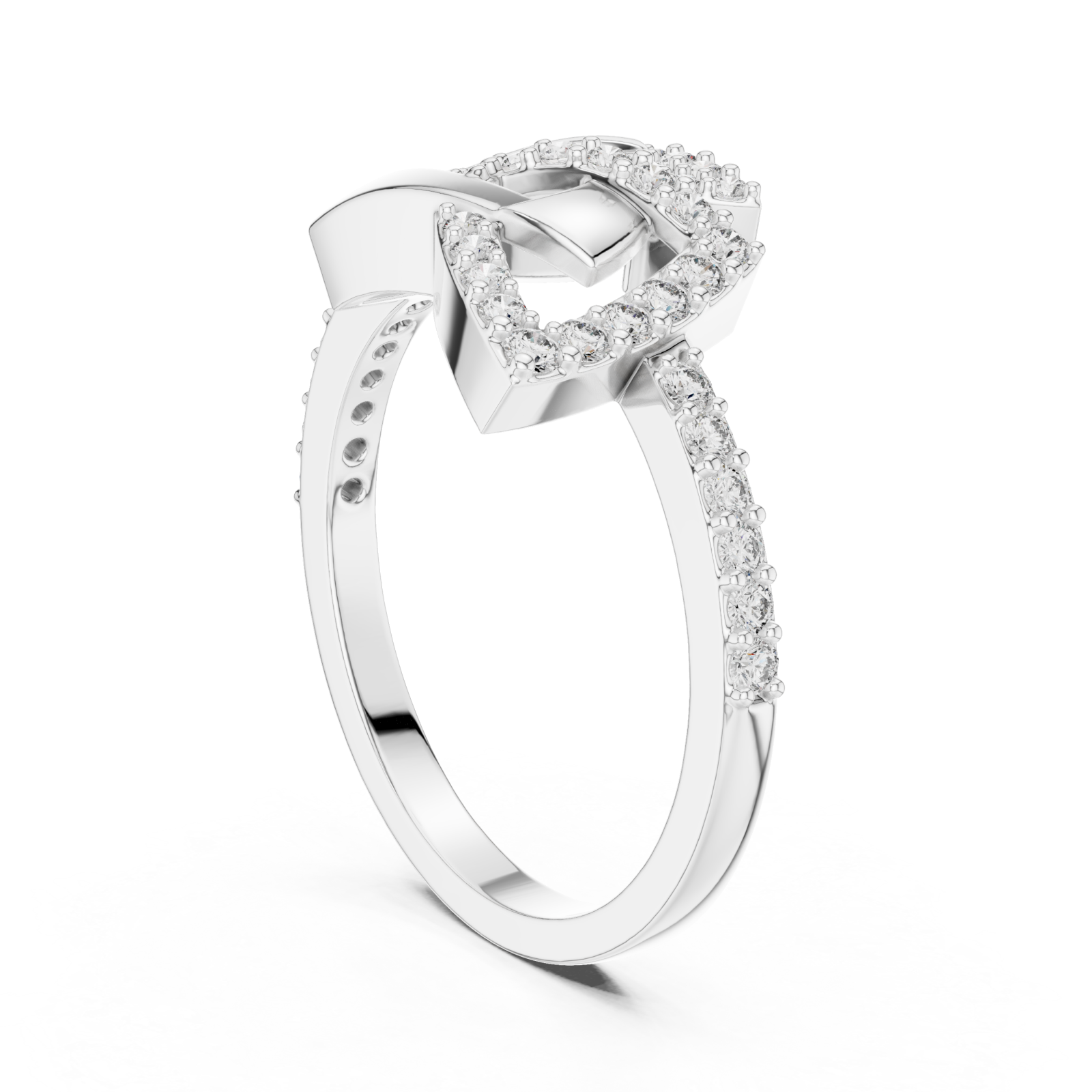  White Gold Whispering Petal Ascent Left View