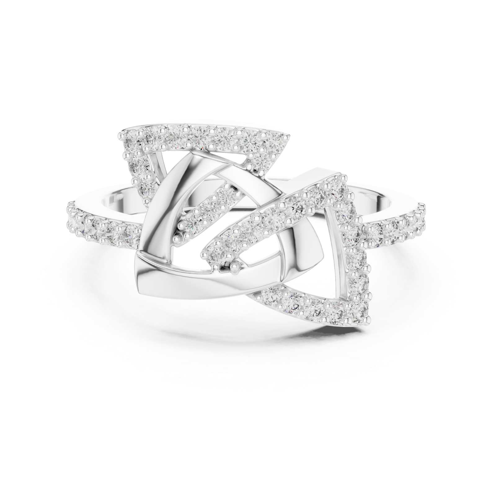  White Gold Whispering Petal Ascent Front View