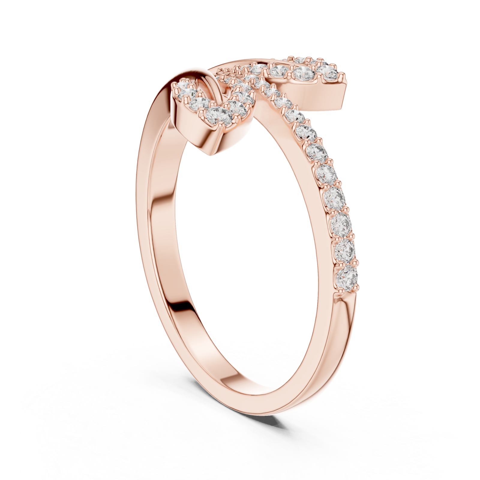  Rose Gold Eternal Loop Embrace Left View