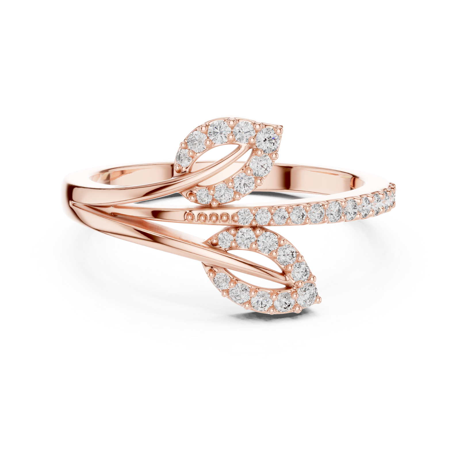  Rose Gold Eternal Loop Embrace Front View
