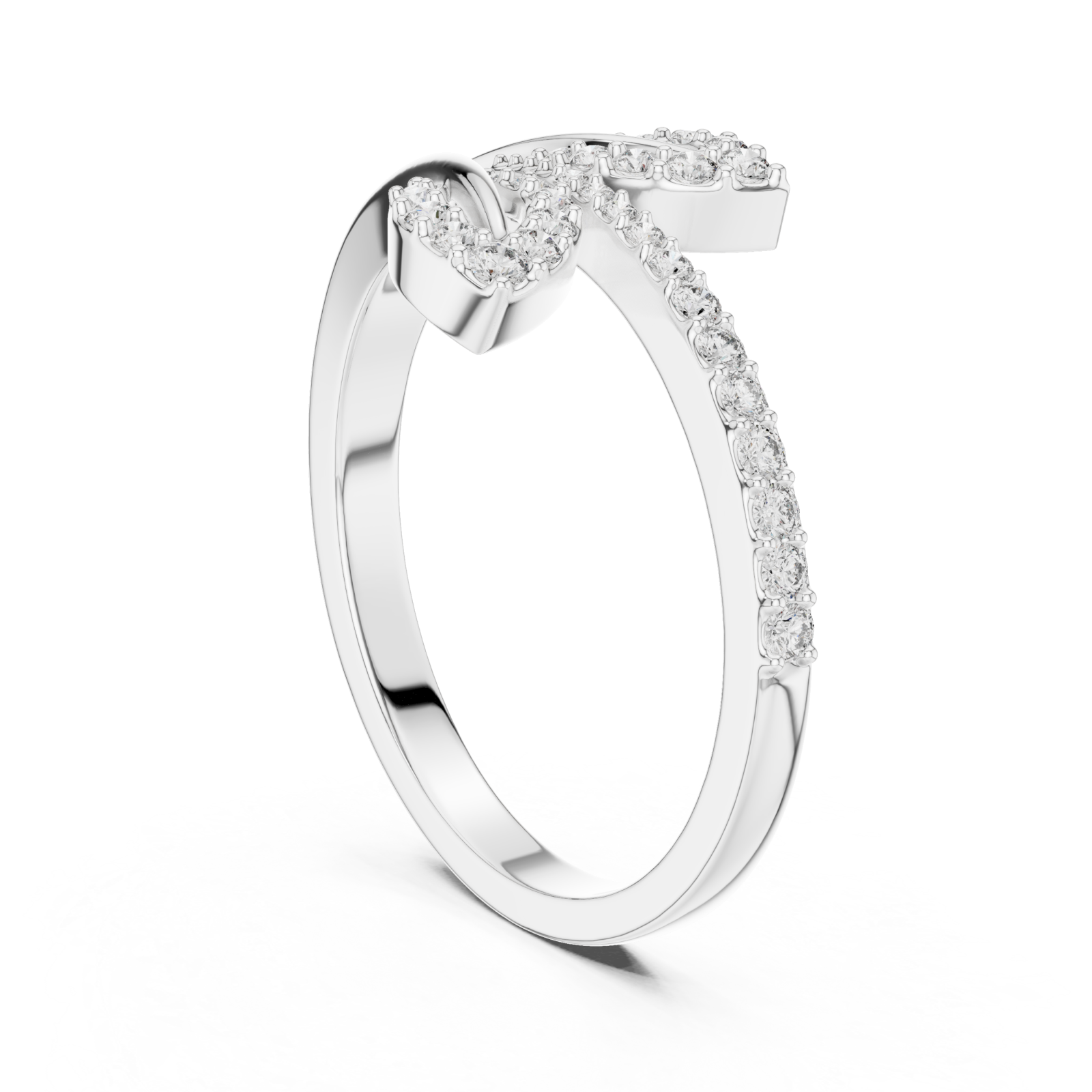  White Gold Eternal Loop Embrace Left View