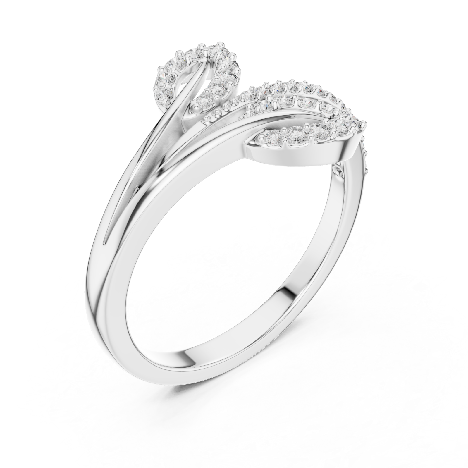  White Gold Eternal Loop Embrace Right View