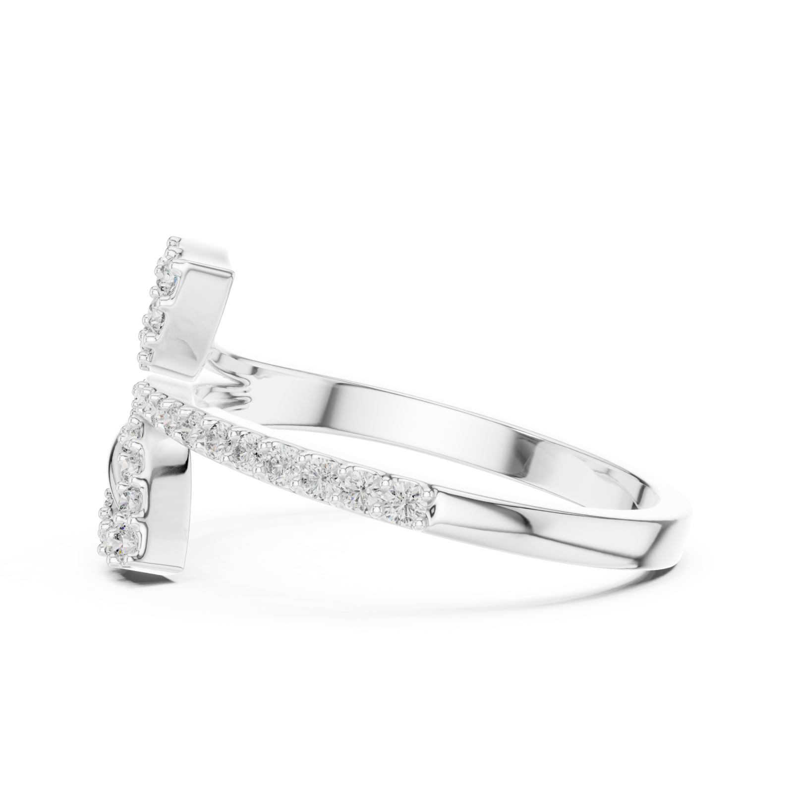  White Gold Eternal Loop Embrace Side View