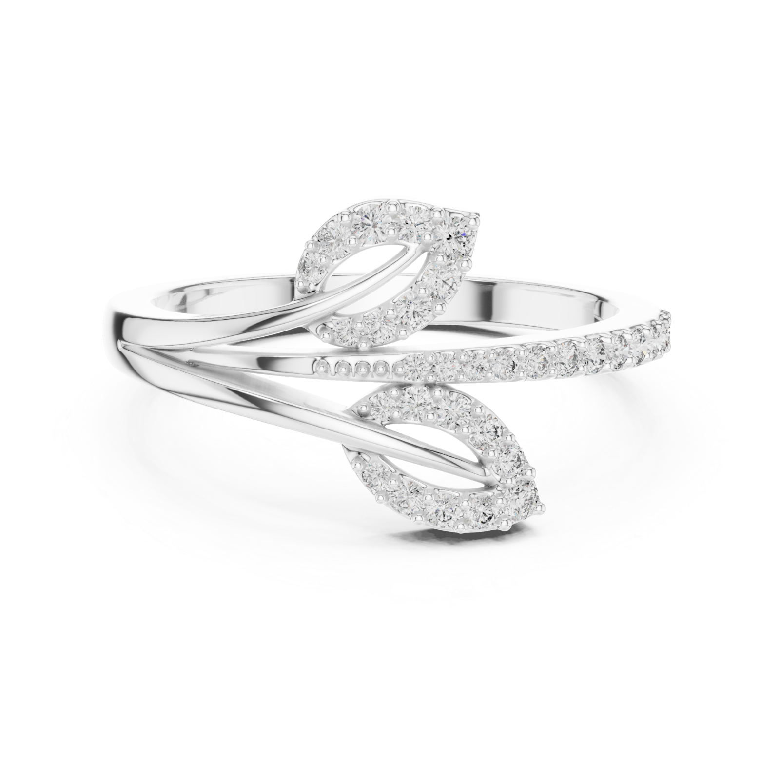 White Gold Eternal Loop Embrace Front View