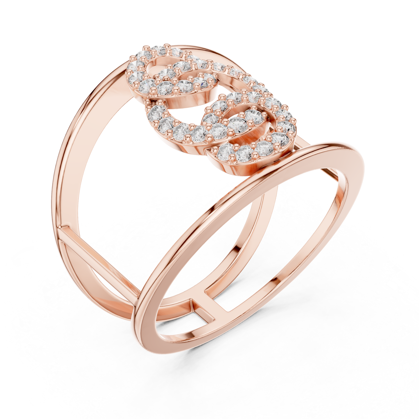 Rose Gold Infinite Poise Link Ring Right View