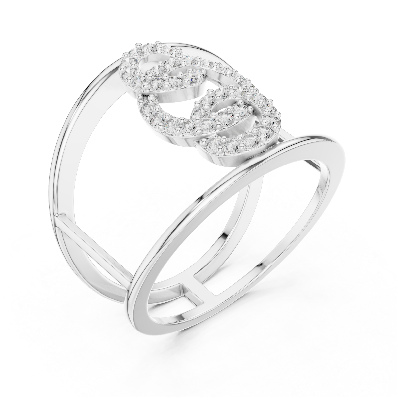  White Gold Infinite Poise Link Ring Right View