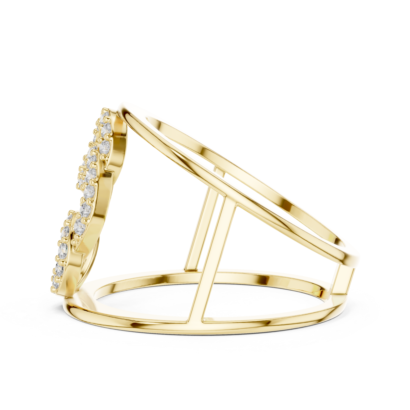  Gold Infinite Poise Link Ring Side View