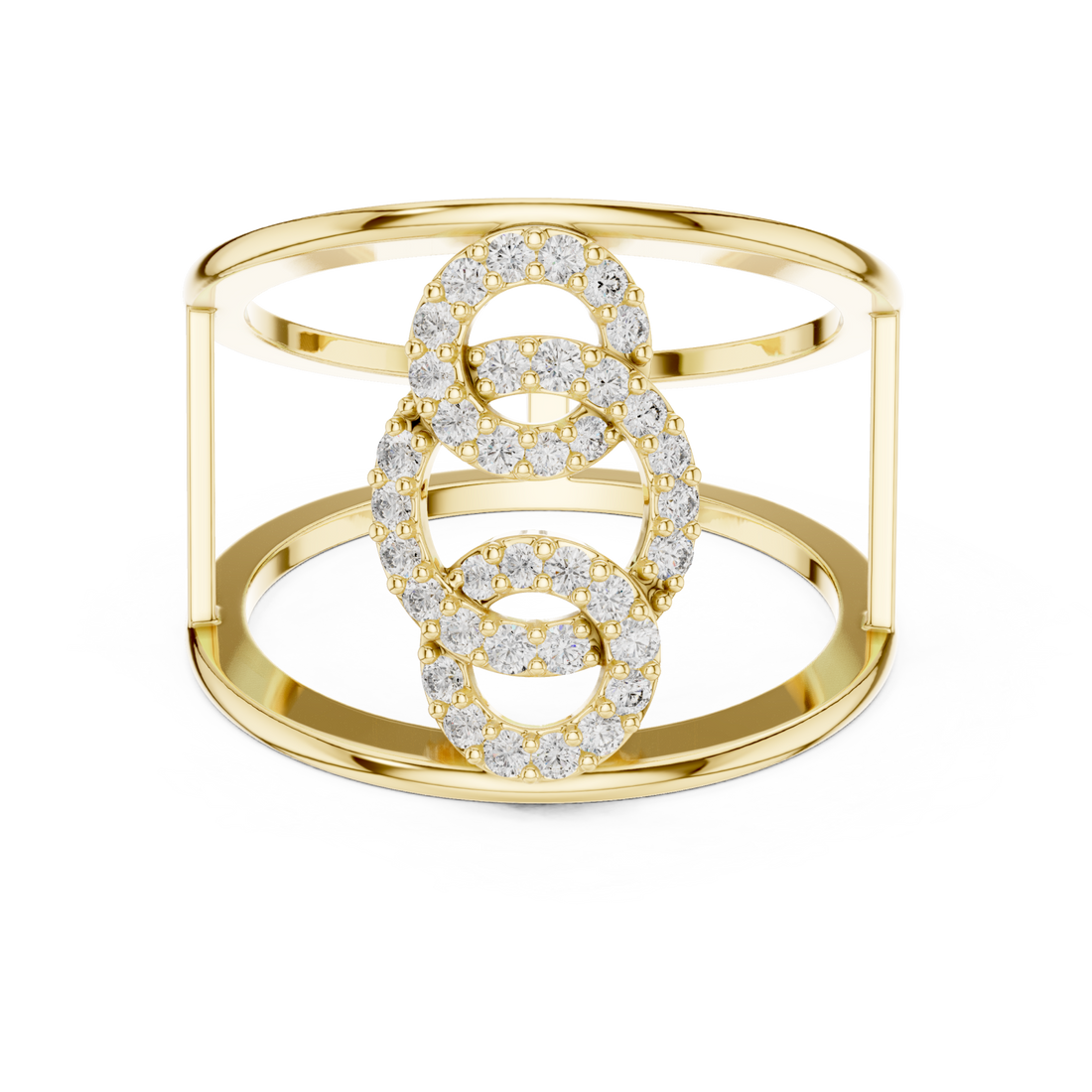 Gold Infinite Poise Link Ring Right View