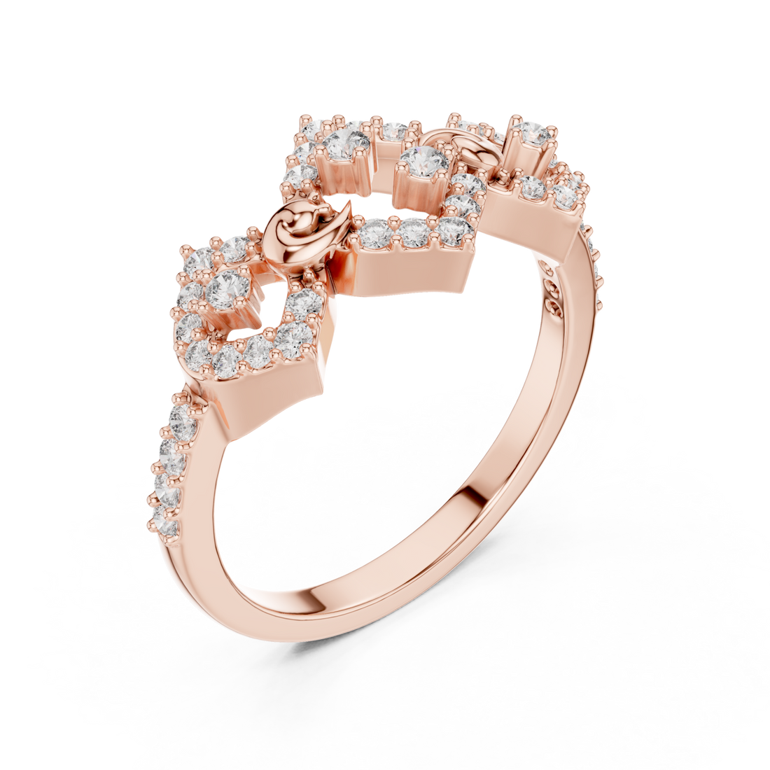  Rose Gold Harmony Twist Guardian Band Right View