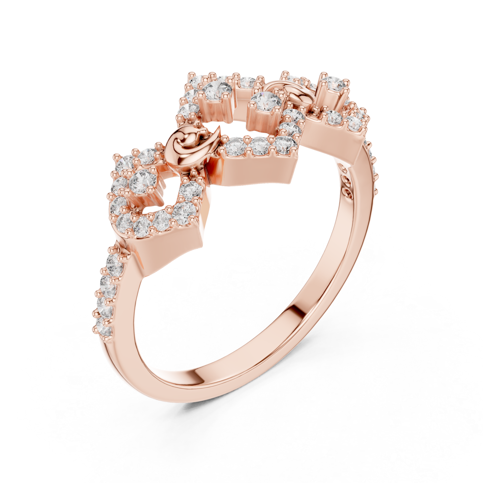  Rose Gold Harmony Twist Guardian Band Right View