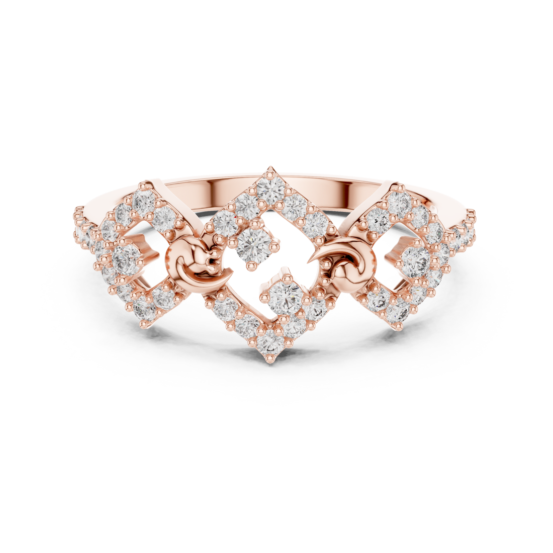  Rose Gold Harmony Twist Guardian Band Right View