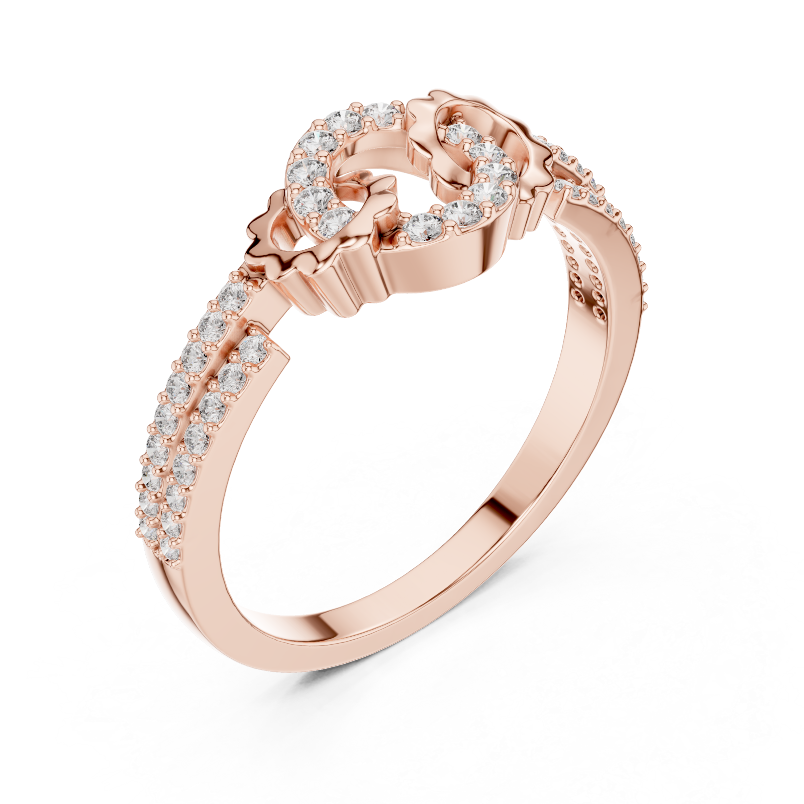  Rose Gold Whispered Promise Flow Ring Right View
