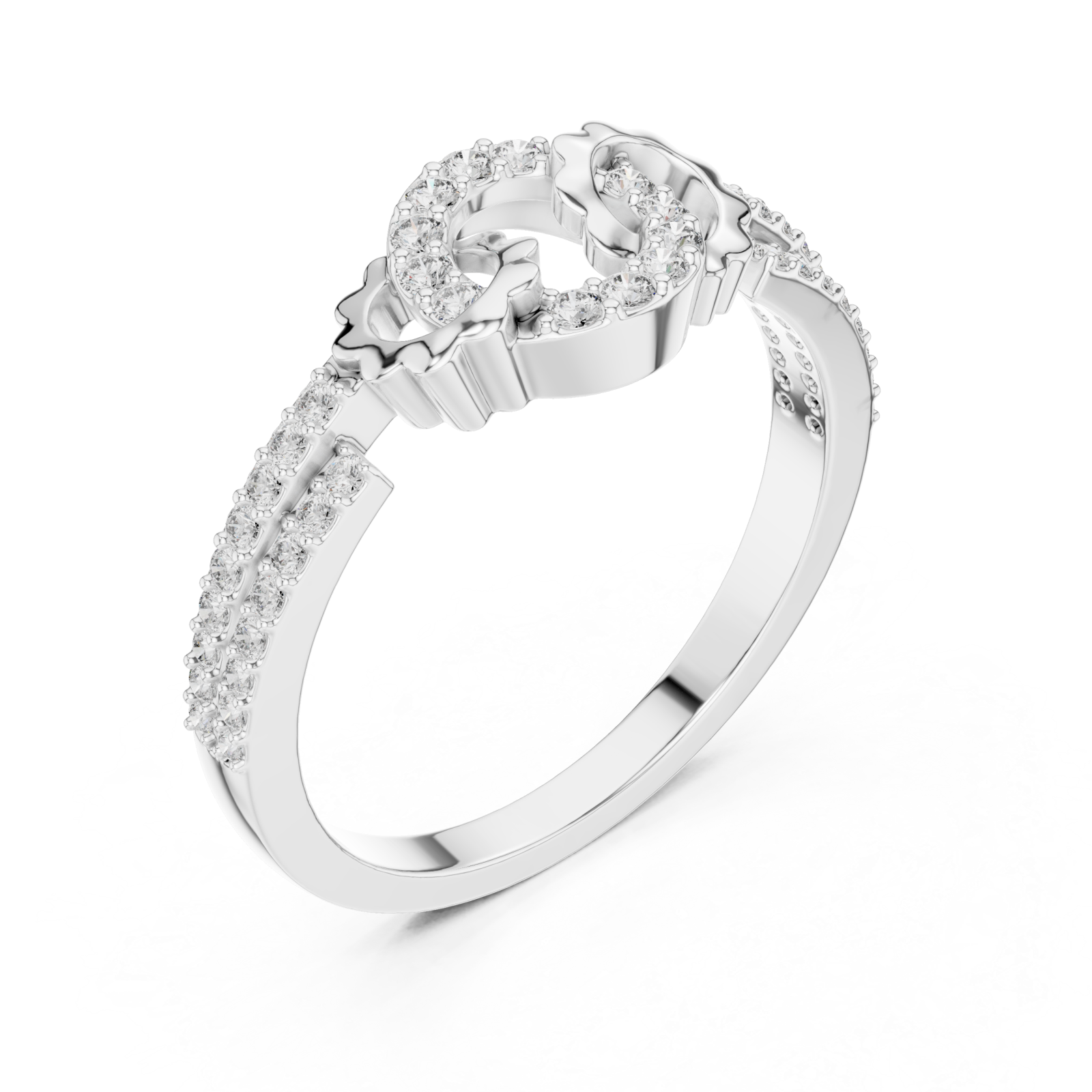  White Gold Whispered Promise Flow Ring Right View