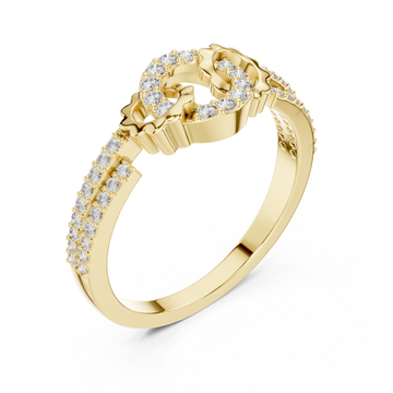 Gold Whispered Promise Flow Ring Right View