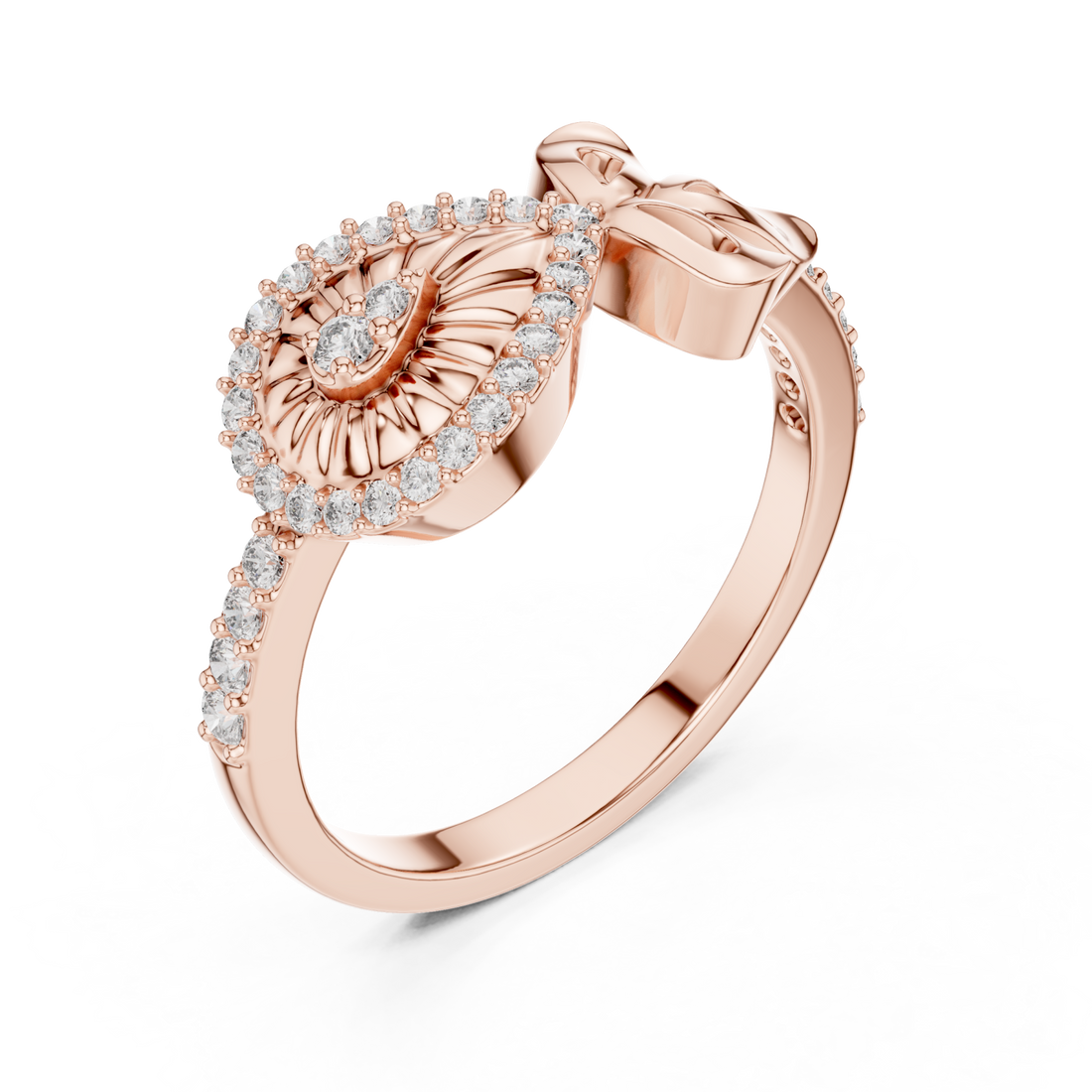  Rose Gold Twilight Bow Statement Ring Right View
